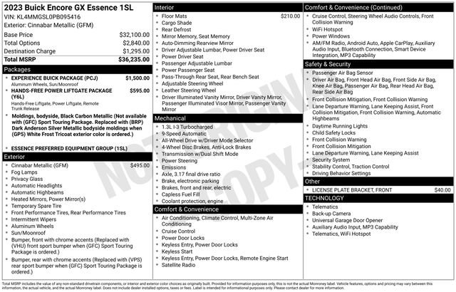 Used 2023 Buick Encore GX Essence w/ Experience Buick Package image 6