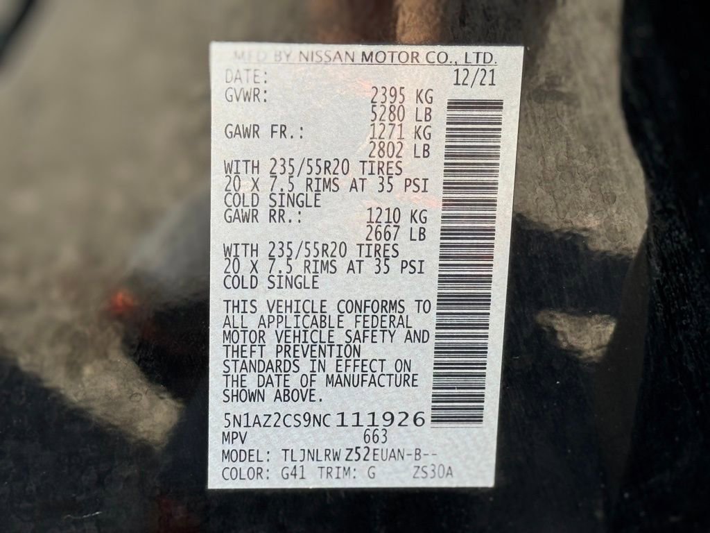 Used 2022 Nissan Murano SL w/ SL Moonroof Package image 34