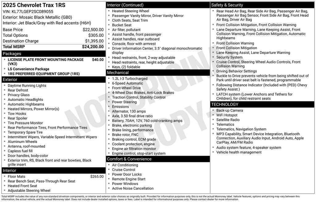 Used 2025 Chevrolet Trax RS FWD image 34