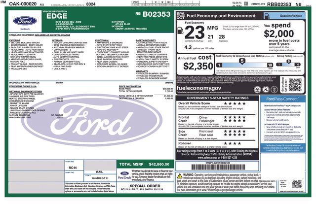 Used 2024 Ford Edge SEL w/ Convenience Package AWD/4WD image 42