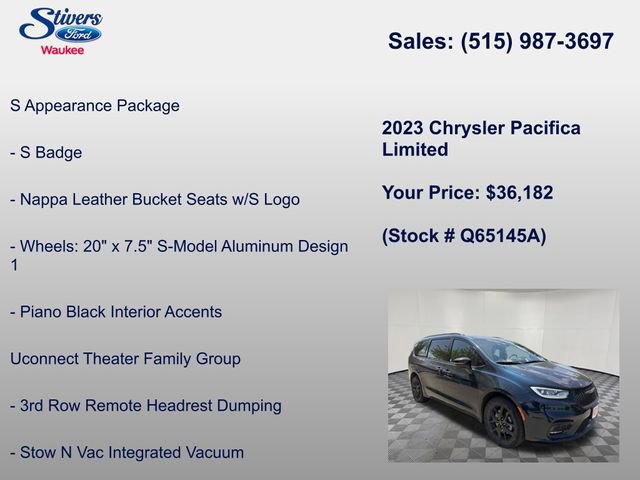 Used 2023 Chrysler Pacifica Limited w/ Uconnect Theater Family Group AWD/4WD image 16