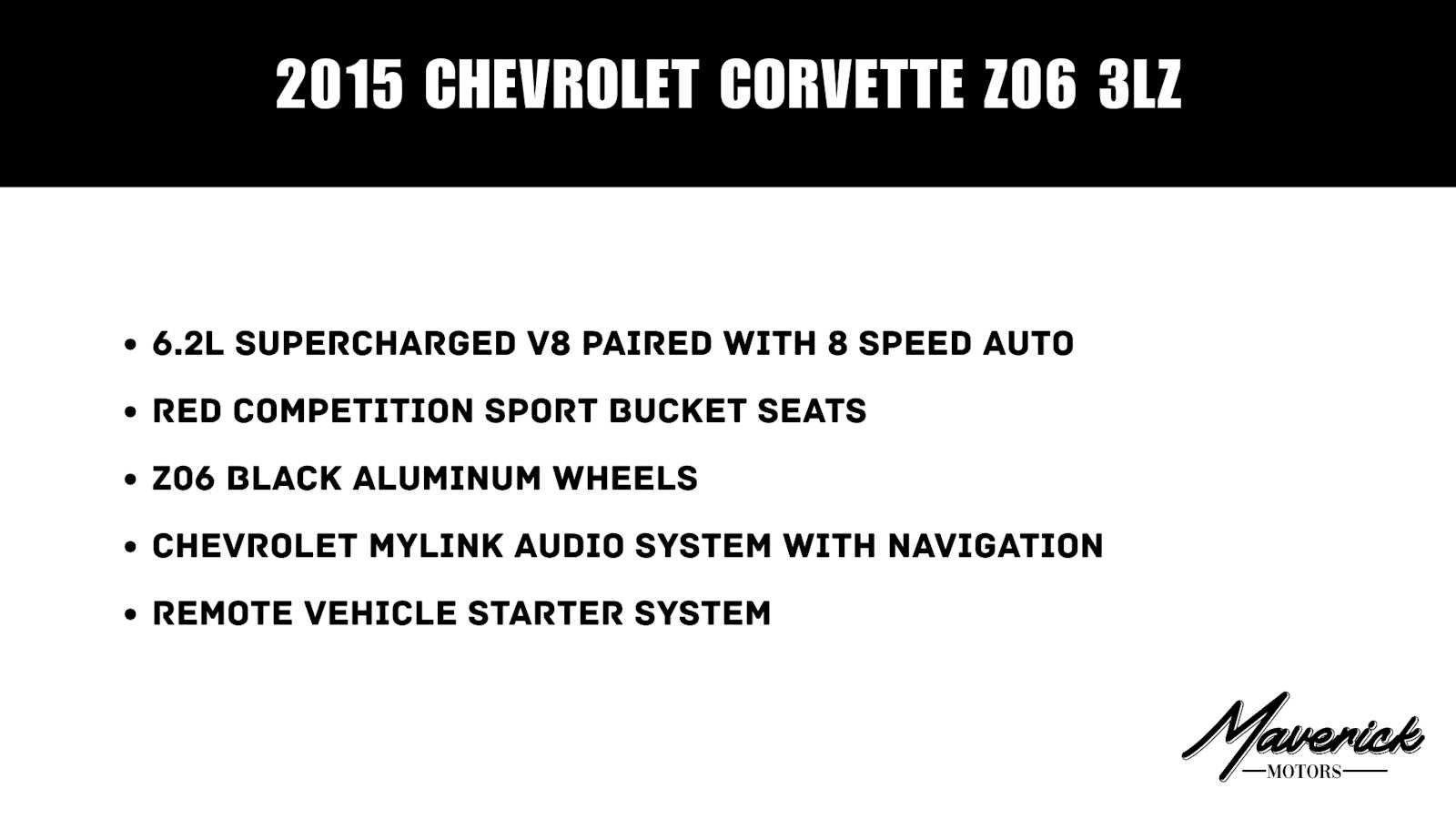 Used 2015 Chevrolet Corvette Z06 w/ 3LZ Preferred Equipment Group RWD image 2