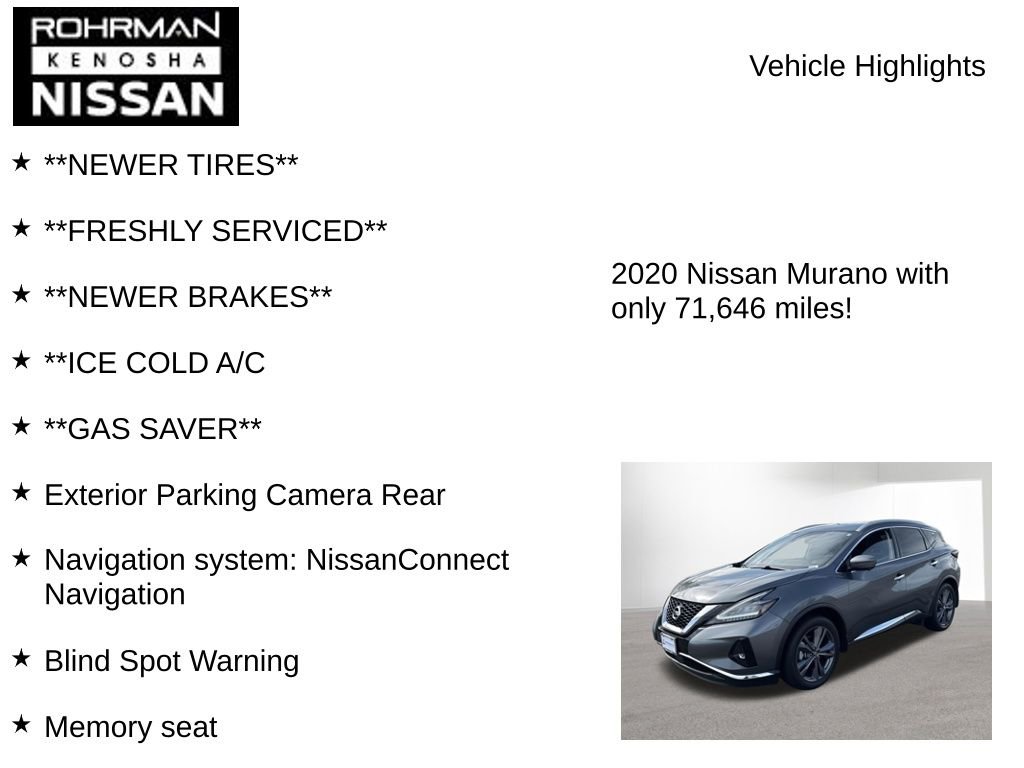Used 2020 Nissan Murano Platinum AWD/4WD image 7