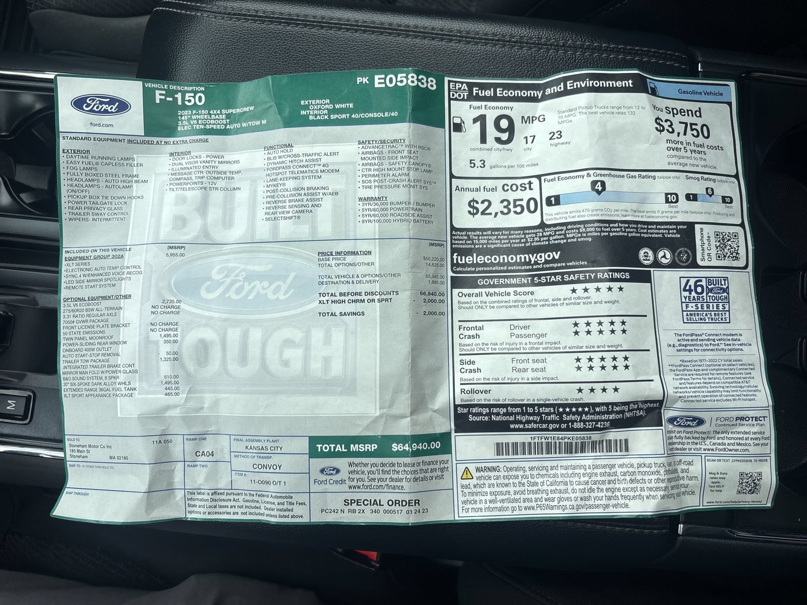 Certified 2023 Ford F150 XLT w/ Equipment Group 302A High AWD/4WD image 39