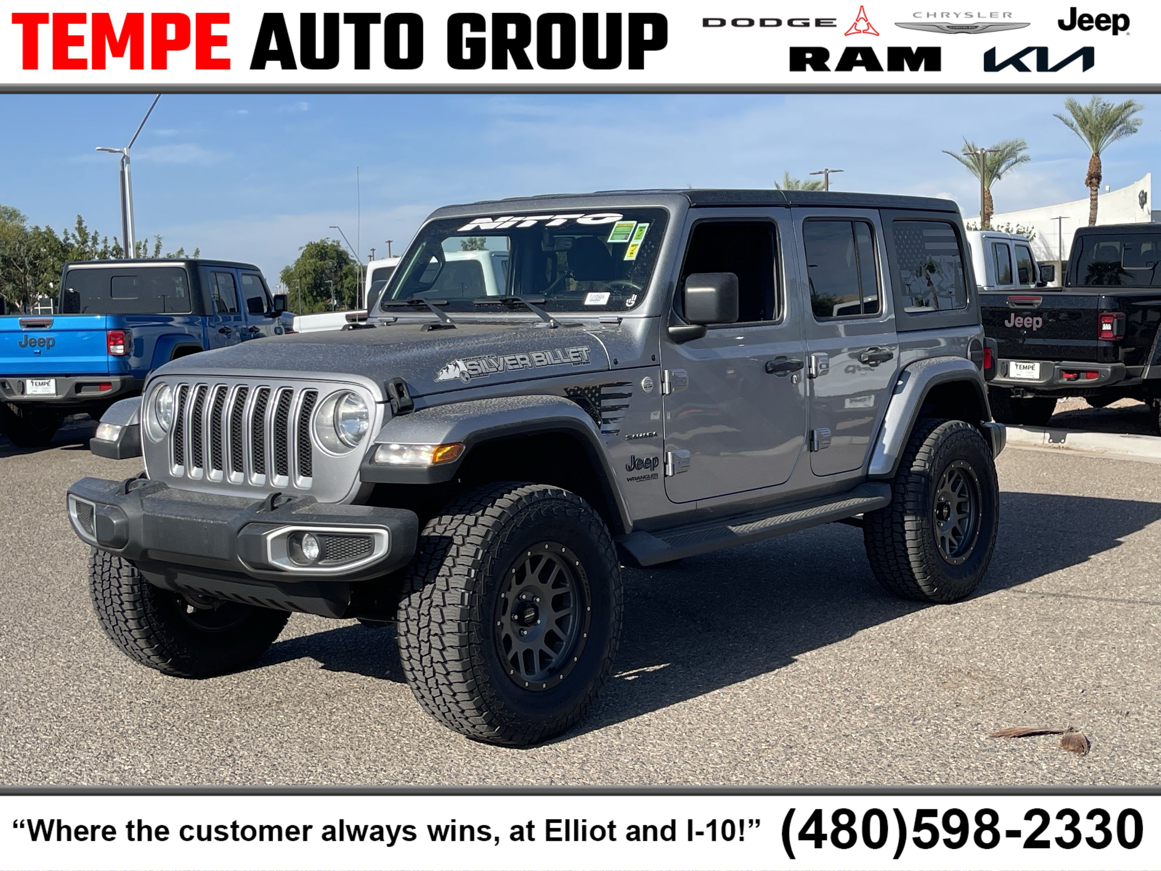 Used 2018 Jeep Wrangler Unlimited Sahara w/ Uconnect 4C Nav & Sound Group AWD/4WD image 1