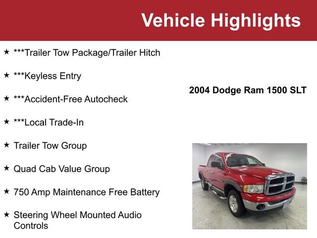 Used 2004 Dodge Ram 1500 Truck SLT w/ Quad Cab Value Group image 2