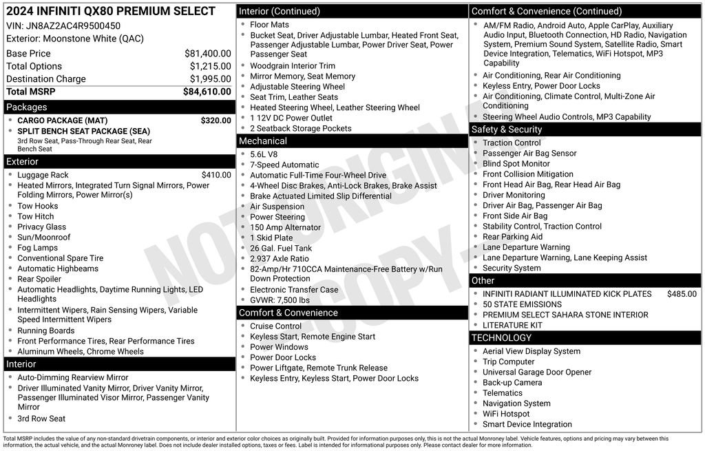 Used 2024 INFINITI QX80 Premium Select w/ Cargo Package video 2