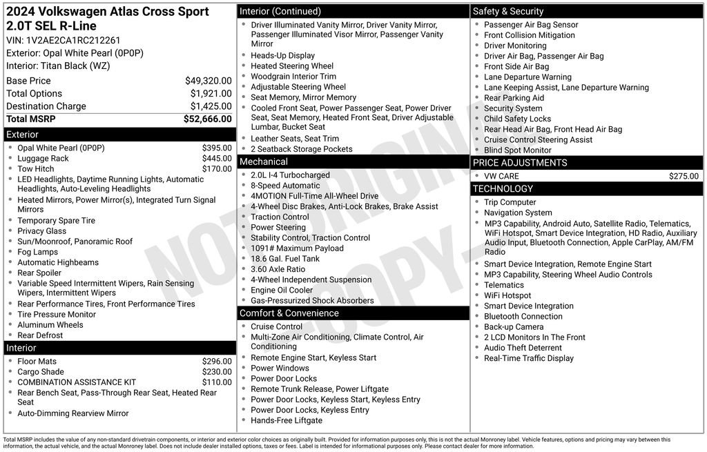 Certified 2024 Volkswagen Atlas Cross Sport SEL R-Line AWD/4WD image 35