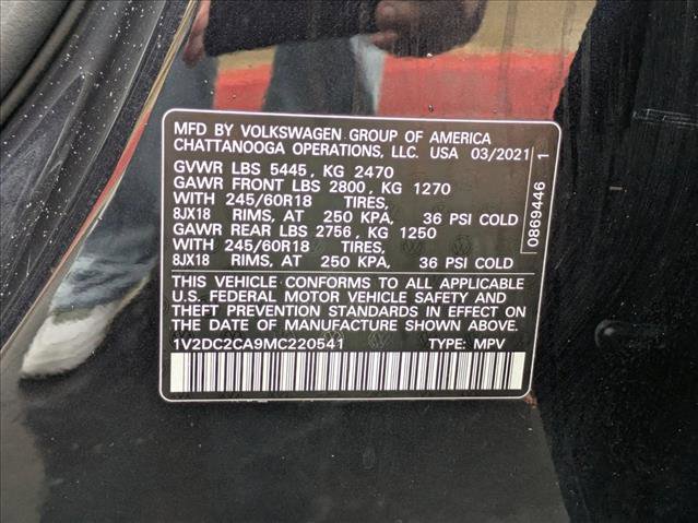 Certified 2021 Volkswagen Atlas Cross Sport SE image 24