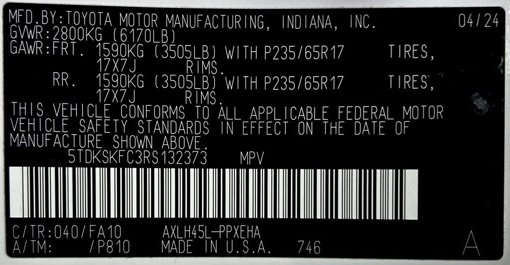 Certified 2024 Toyota Sienna LE AWD/4WD image 22