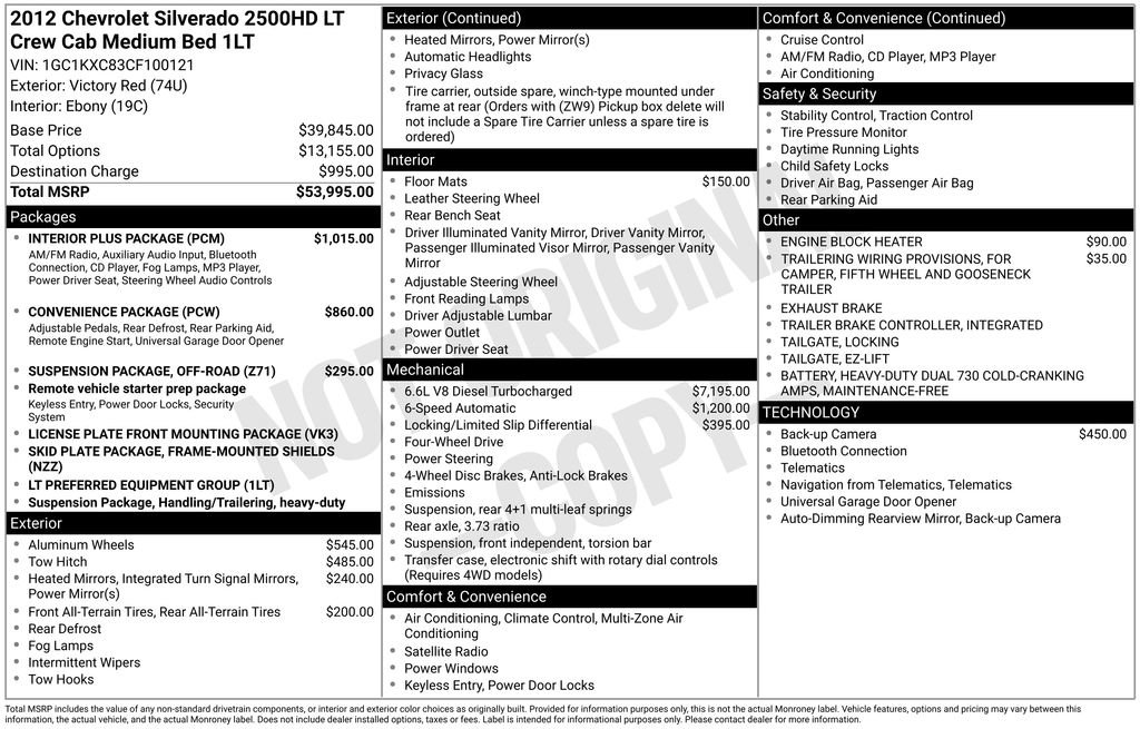 Used 2012 Chevrolet Silverado 2500 LT w/ Interior Plus Package image 6