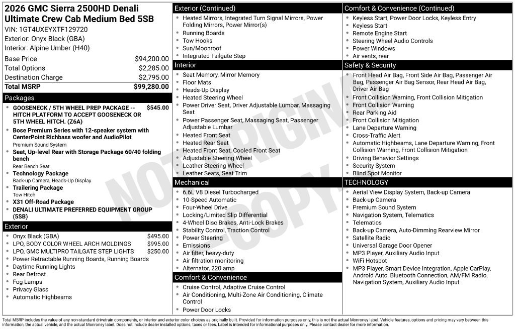 Used 2026 GMC Sierra 2500 Denali Ultimate AWD/4WD image 5