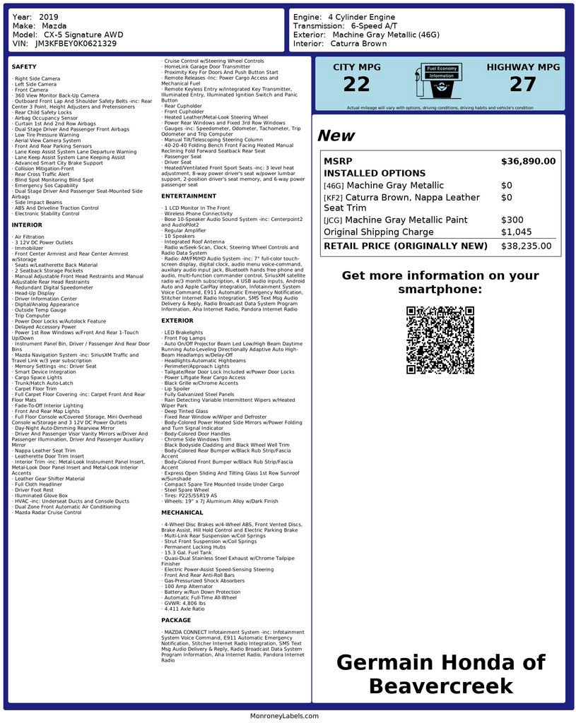 Used 2019 MAZDA CX-5 Signature image 29