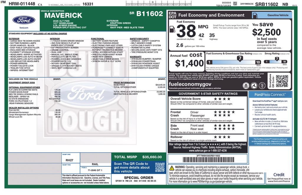 Used 2025 Ford Maverick XLT FWD image 3