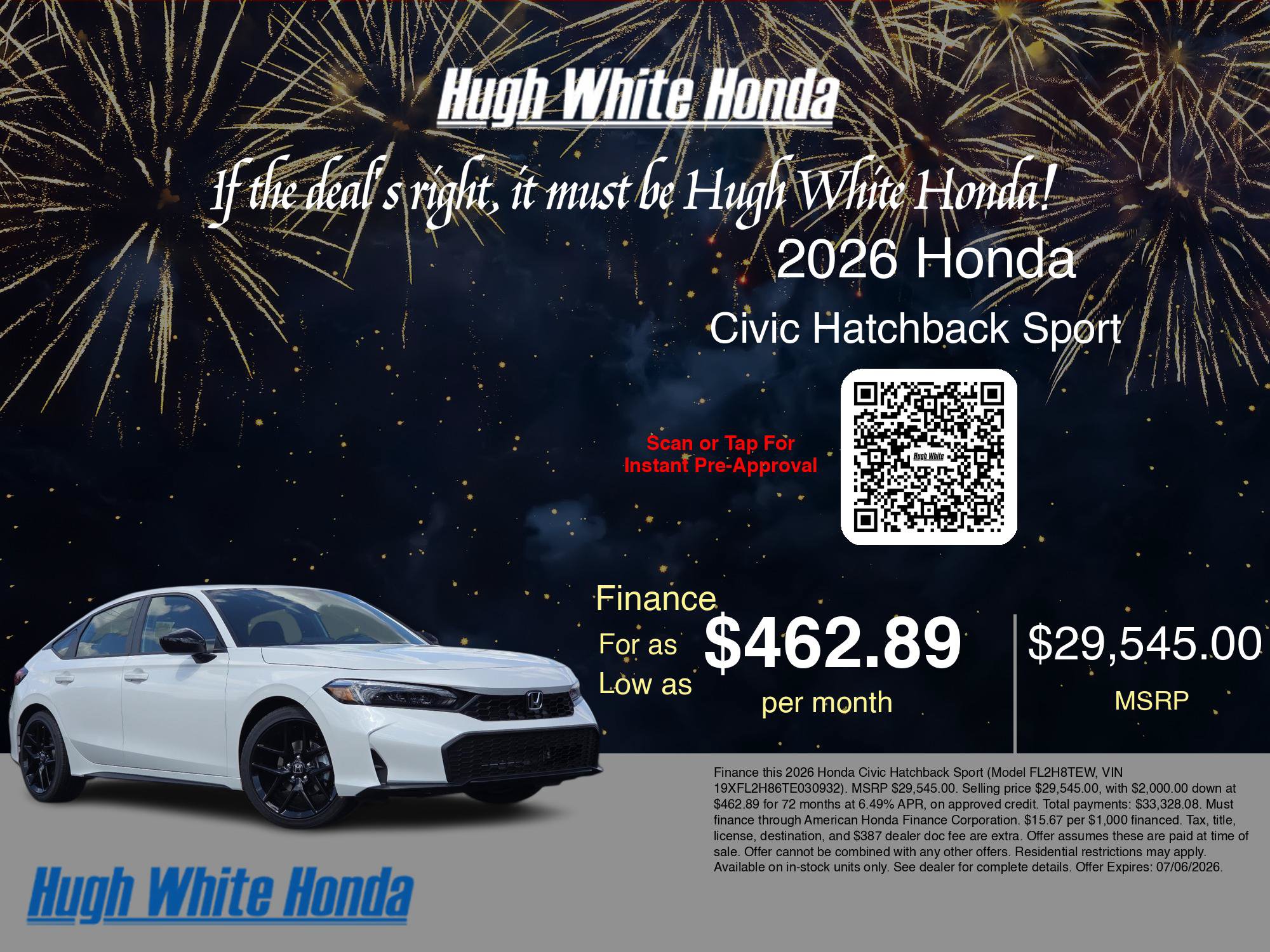 New 2026 Honda Civic Sport image 7