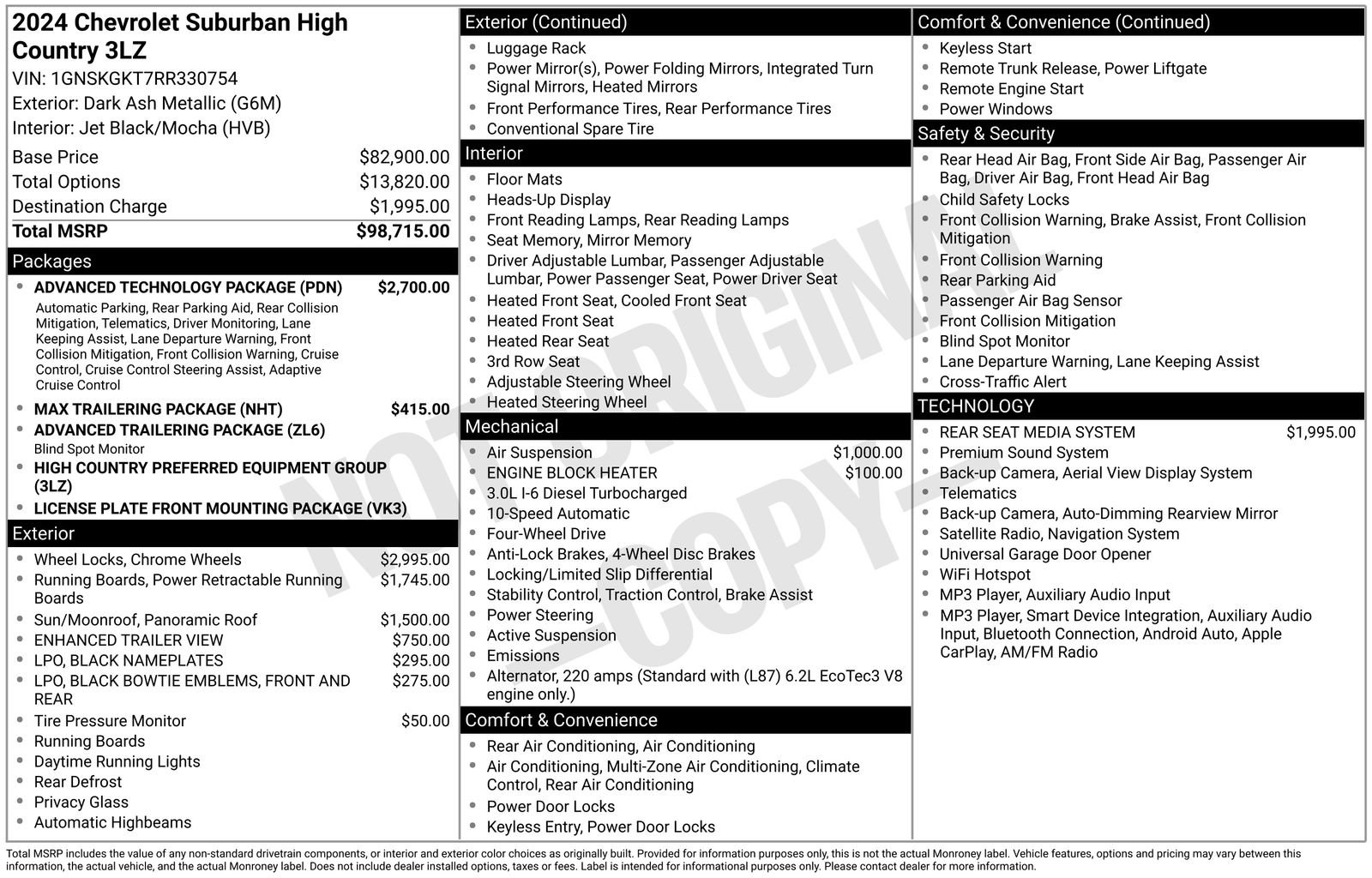 Used 2024 Chevrolet Suburban High Country w/ Advanced Technology Package AWD/4WD image 8