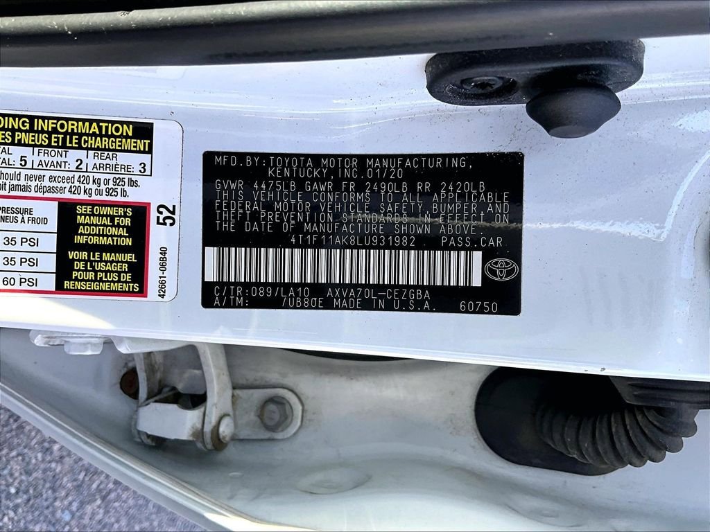 Certified 2020 Toyota Camry XLE FWD image 6