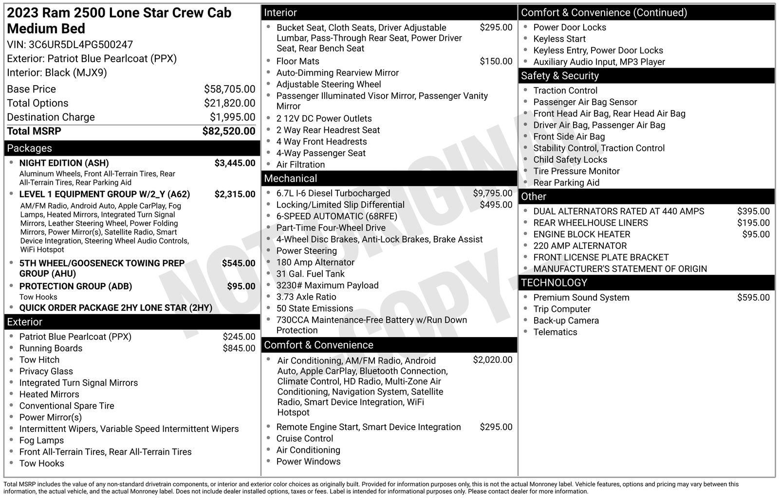 Used 2023 RAM 2500 Lone Star w/ Night Edition image 14