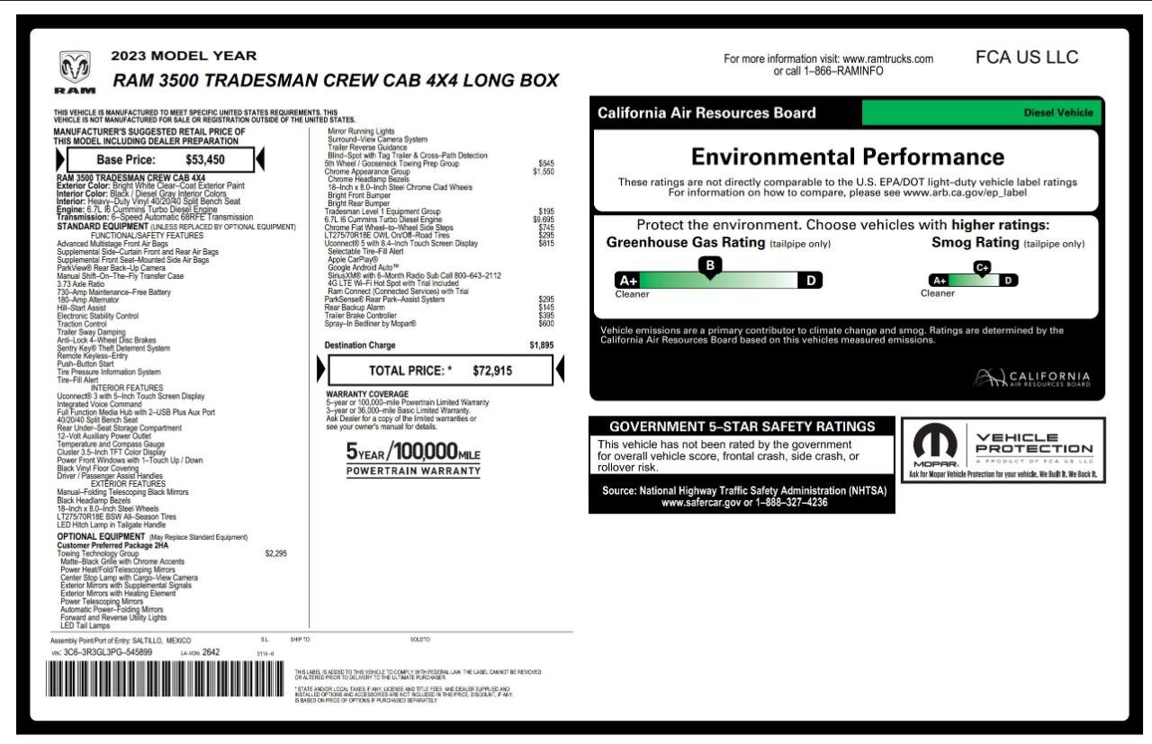 Used 2023 RAM 3500 Tradesman w/ Towing Technology Group AWD/4WD image 4