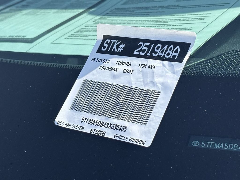 Certified 2025 Toyota Tundra 1794 Edition AWD/4WD image 38