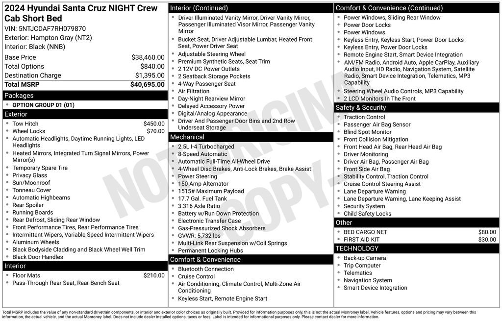 Used 2024 Hyundai Santa Cruz Night AWD/4WD image 4