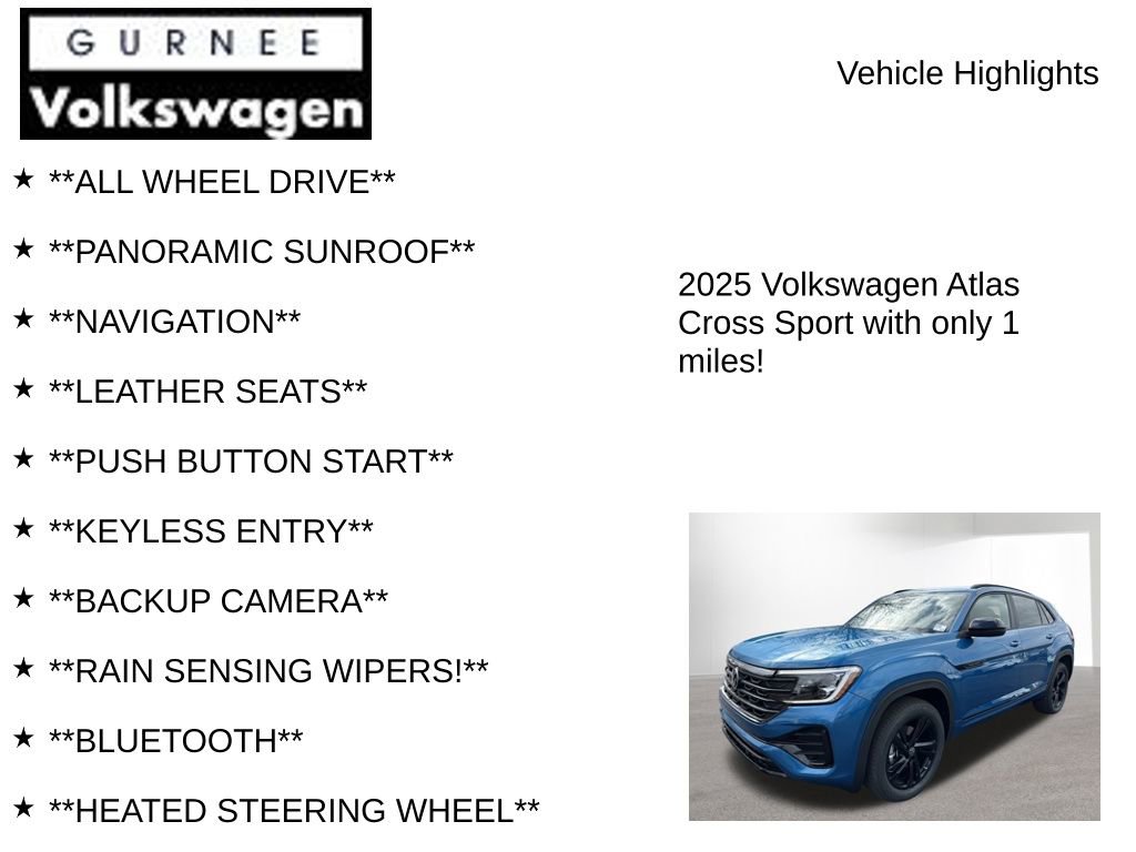 New 2025 Volkswagen Atlas Cross Sport SEL R-Line image 7
