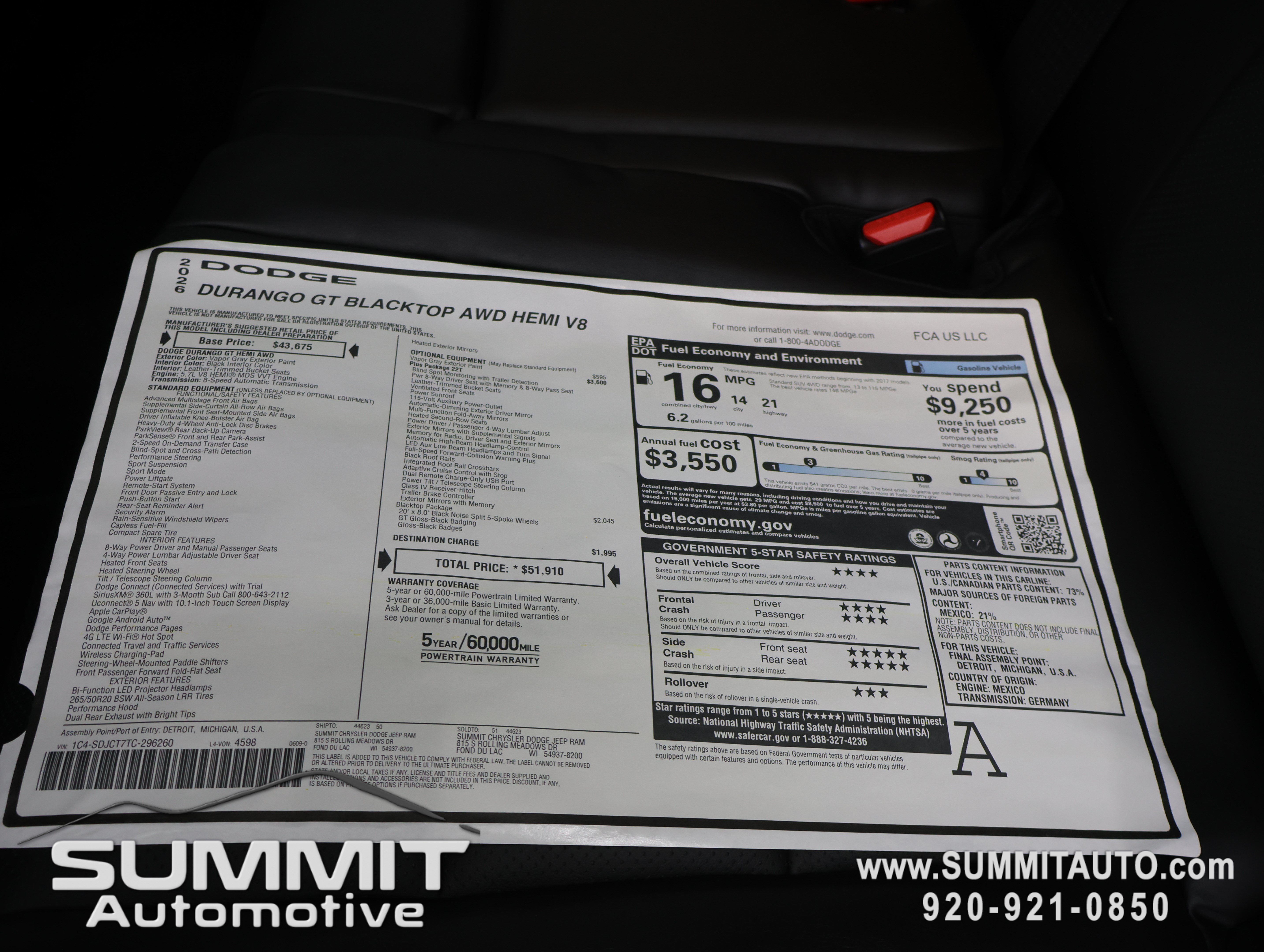 New 2026 Dodge Durango GT AWD/4WD image 40