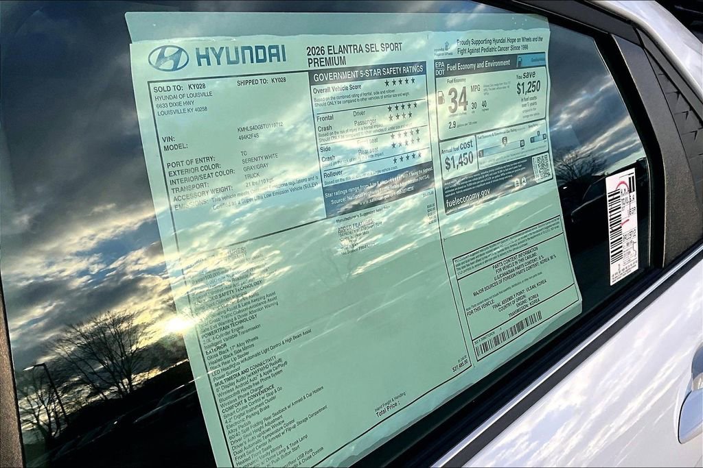New 2026 Hyundai Elantra SEL Sport image 16