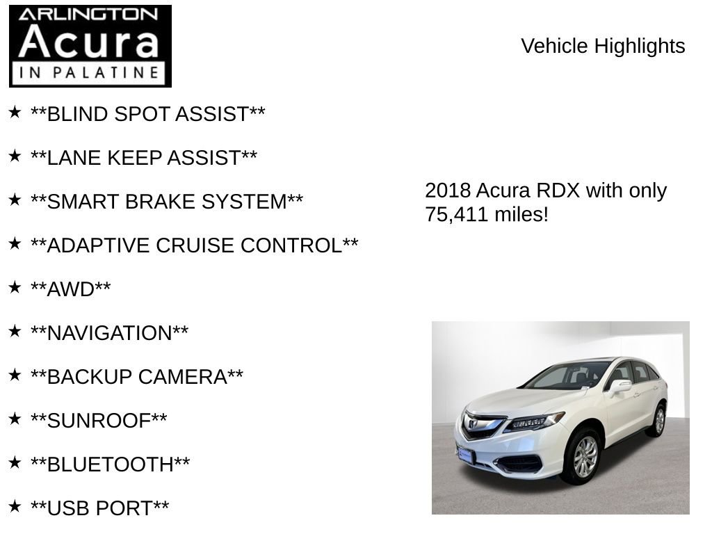 Used 2018 Acura RDX w/ Technology Package image 7