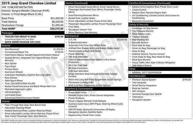 Used 2019 Jeep Grand Cherokee Limited w/ Trailer Tow Group IV image 3