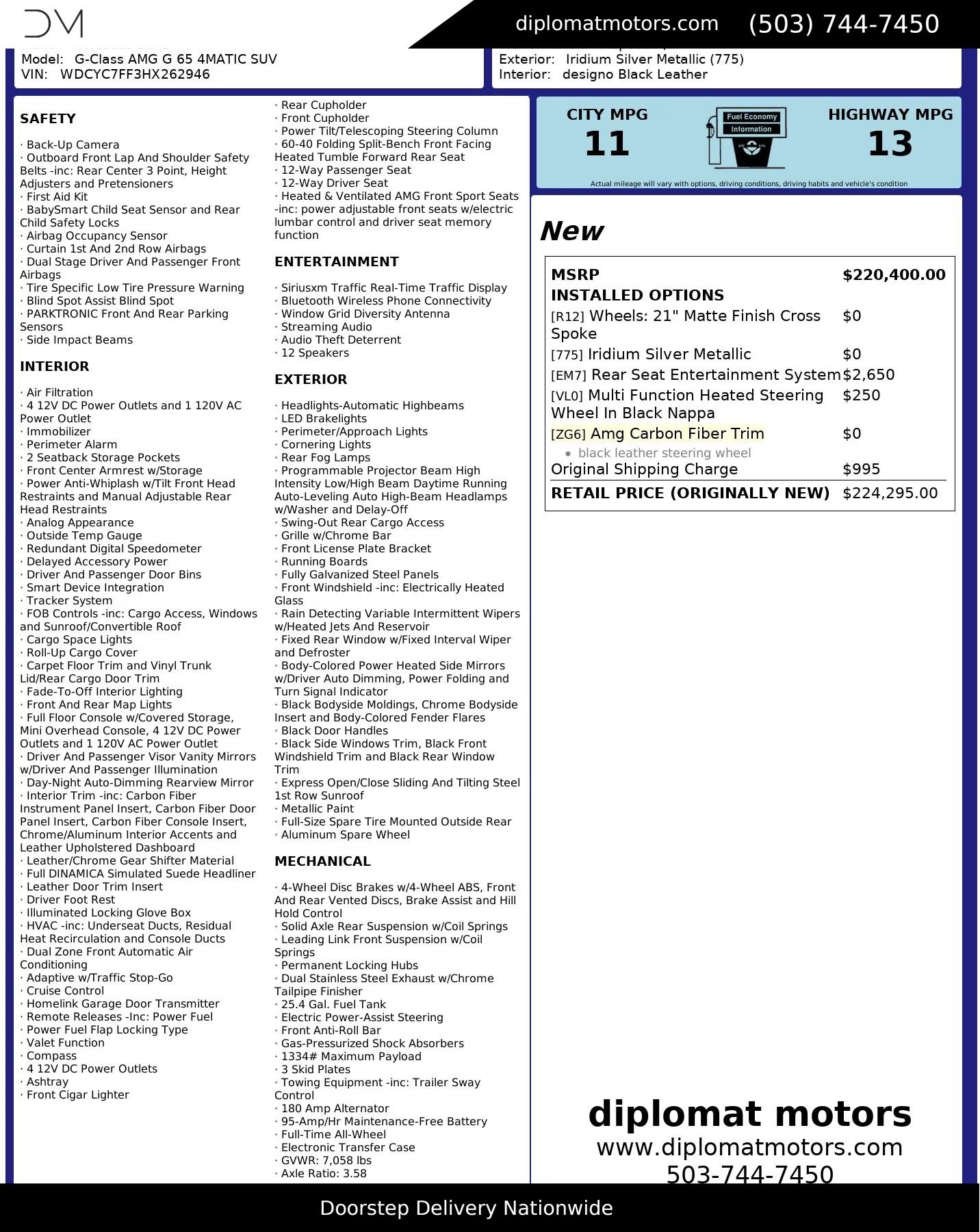 Used 2017 Mercedes-Benz G 65 AMG 4MATIC image 2