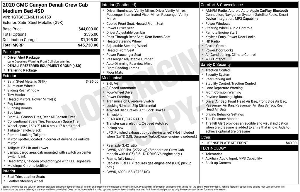 Used 2020 GMC Canyon Denali AWD/4WD image 36