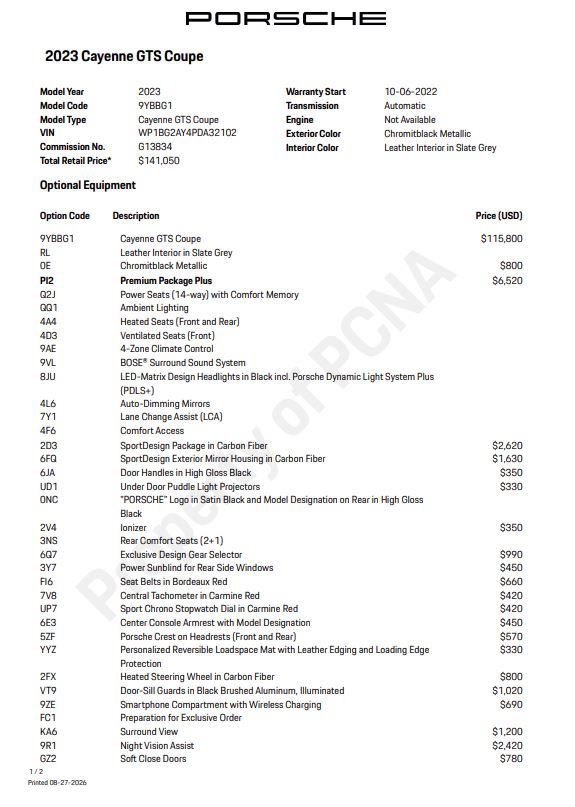 Certified 2023 Porsche Cayenne GTS w/ Premium Package Plus AWD/4WD image 6