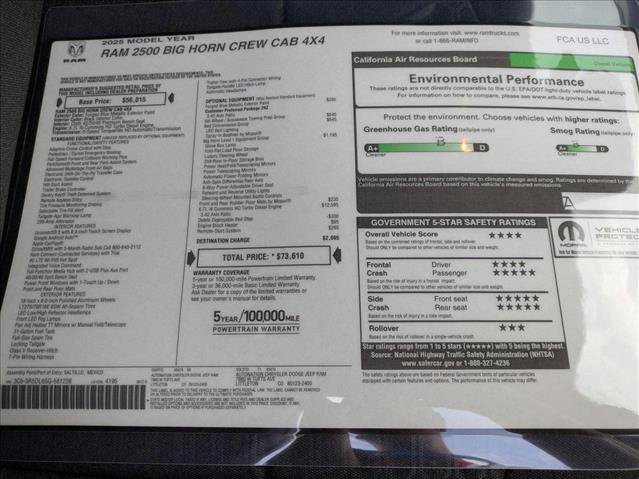 New 2025 RAM 2500 Big Horn AWD/4WD image 17
