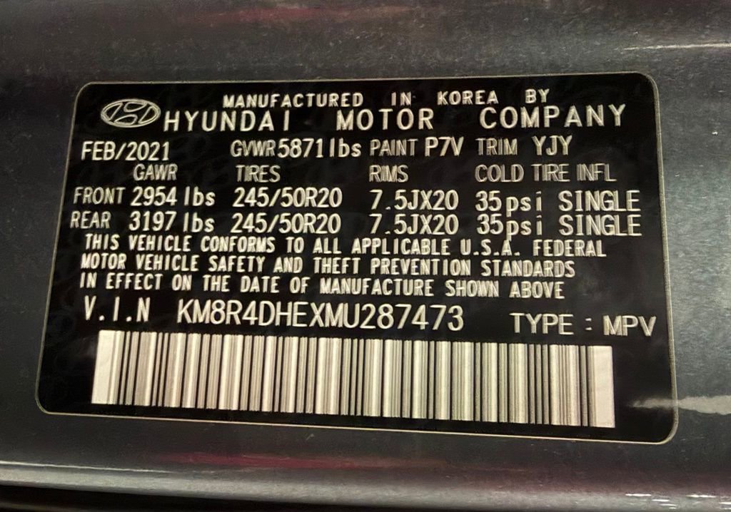 Used 2021 Hyundai Palisade SEL w/ Premium Package image 32