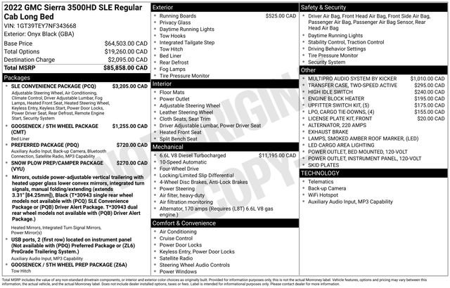 Used 2022 GMC Sierra 3500 SLE w/ SLE Convenience Package AWD/4WD image 33
