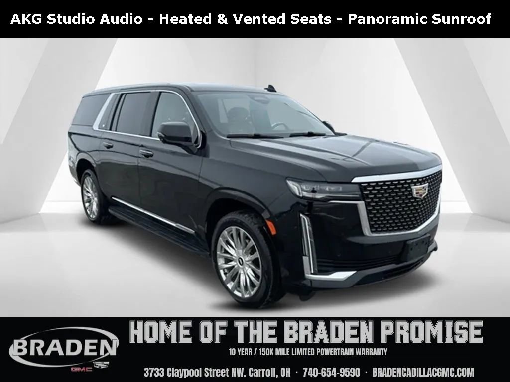 Used 2021 Cadillac Escalade ESV Premium Luxury w/ Heavy-Duty Trailer Package image 1