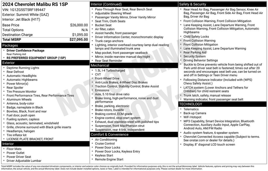 Used 2024 Chevrolet Malibu RS FWD image 4