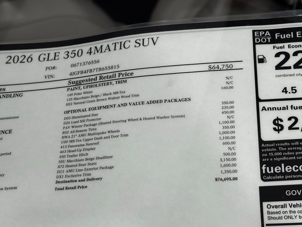 New 2026 Mercedes-Benz GLE 350 4MATIC image 20