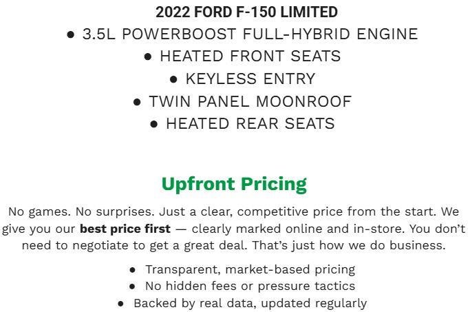 Used 2022 Ford F150 Limited AWD/4WD image 2