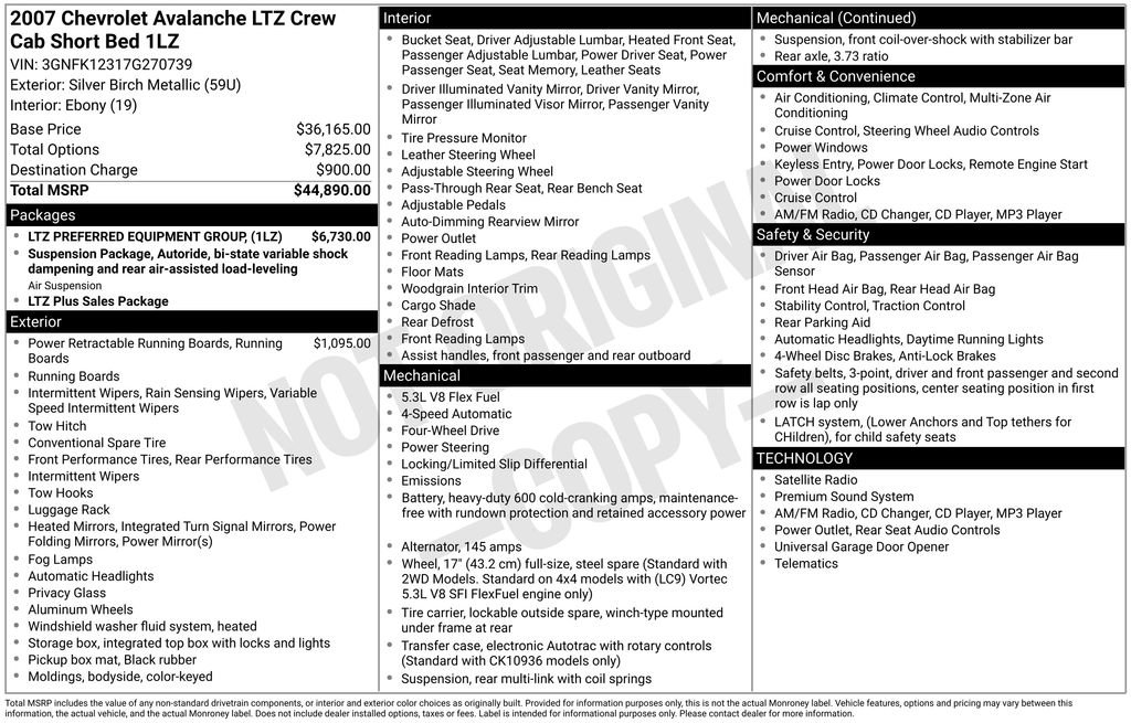 Used 2007 Chevrolet Avalanche LTZ w/ LTZ Preferred Equipment Group image 38