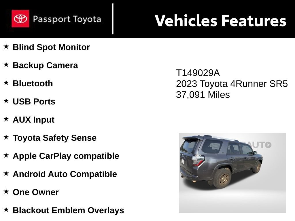 Used 2023 Toyota 4Runner SR5 w/ 4Runner Bronze Package (TMS) AWD/4WD image 10