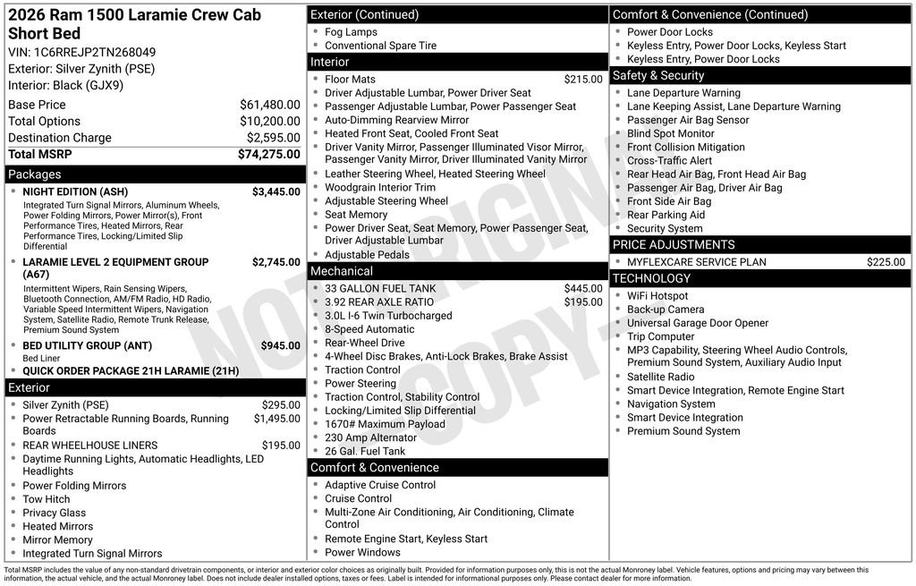 New 2026 RAM 1500 Laramie w/ Night Edition RWD image 7