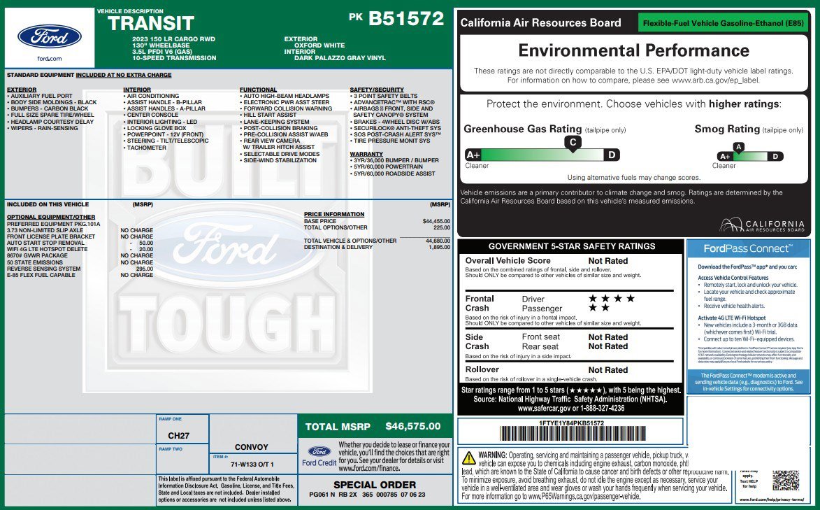 Used 2023 Ford Transit 150 Low Roof image 7