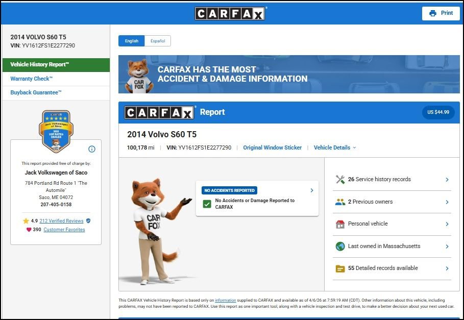 Used 2014 Volvo S60 T5 image 10