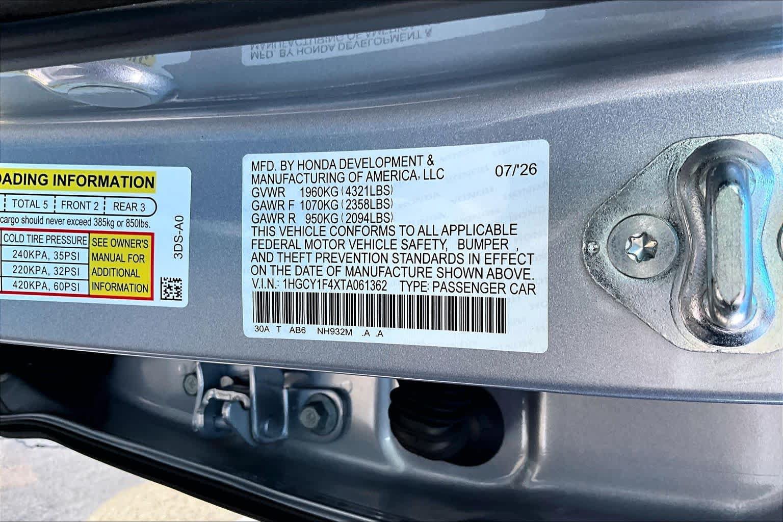 New 2026 Honda Accord SE image 19