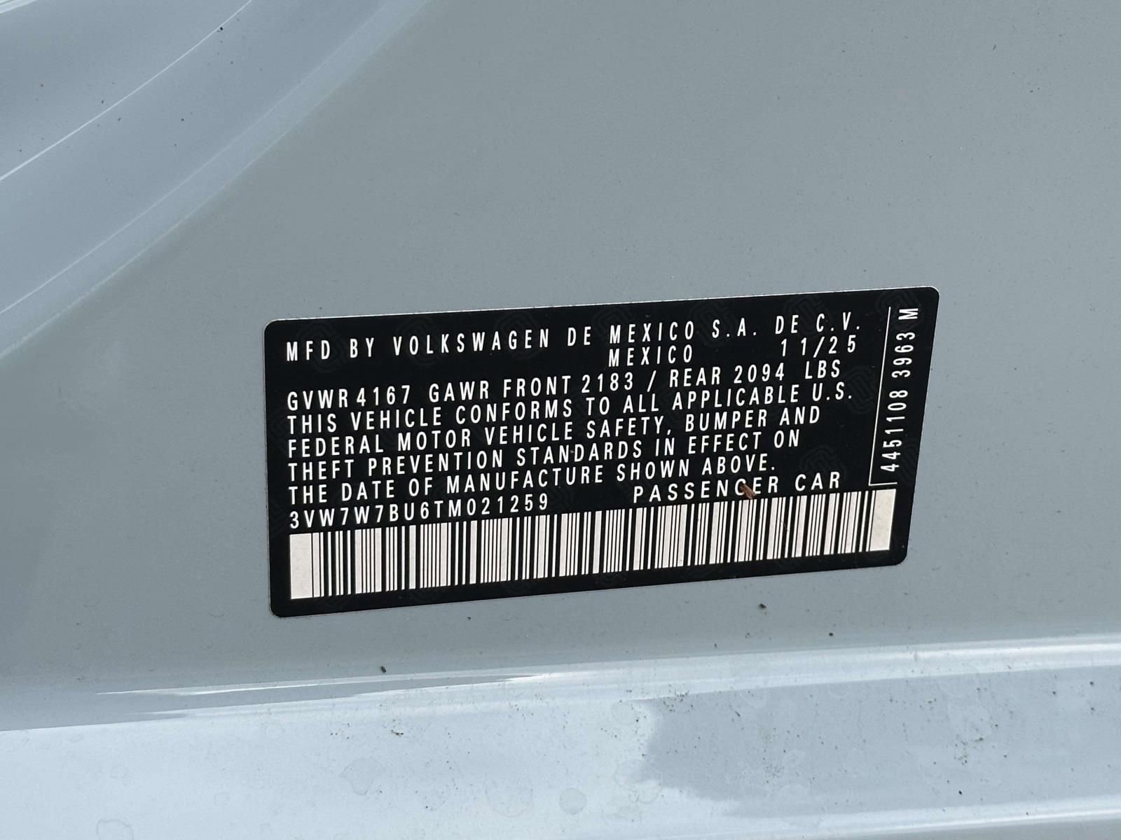 New 2026 Volkswagen Jetta SE image 16