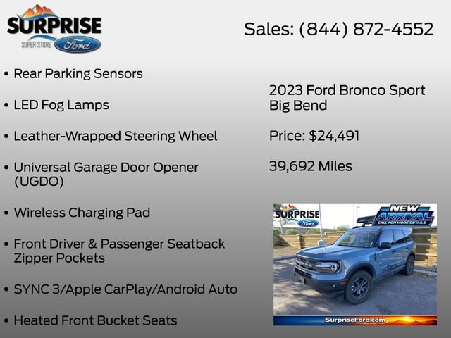 Used 2023 Ford Bronco Sport Big Bend w/ Convenience Package AWD/4WD image 16
