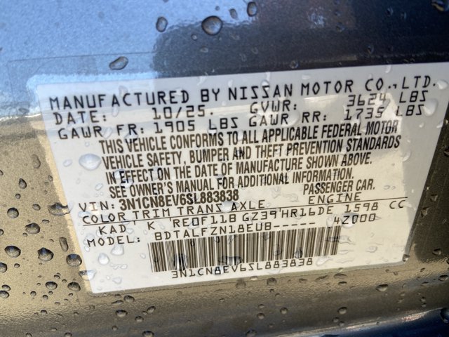 Used 2025 Nissan Versa SV w/ Trunk Package FWD image 33