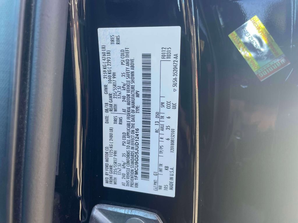 Used 2018 Ford Escape SE w/ SE Sync 3 Package image 19